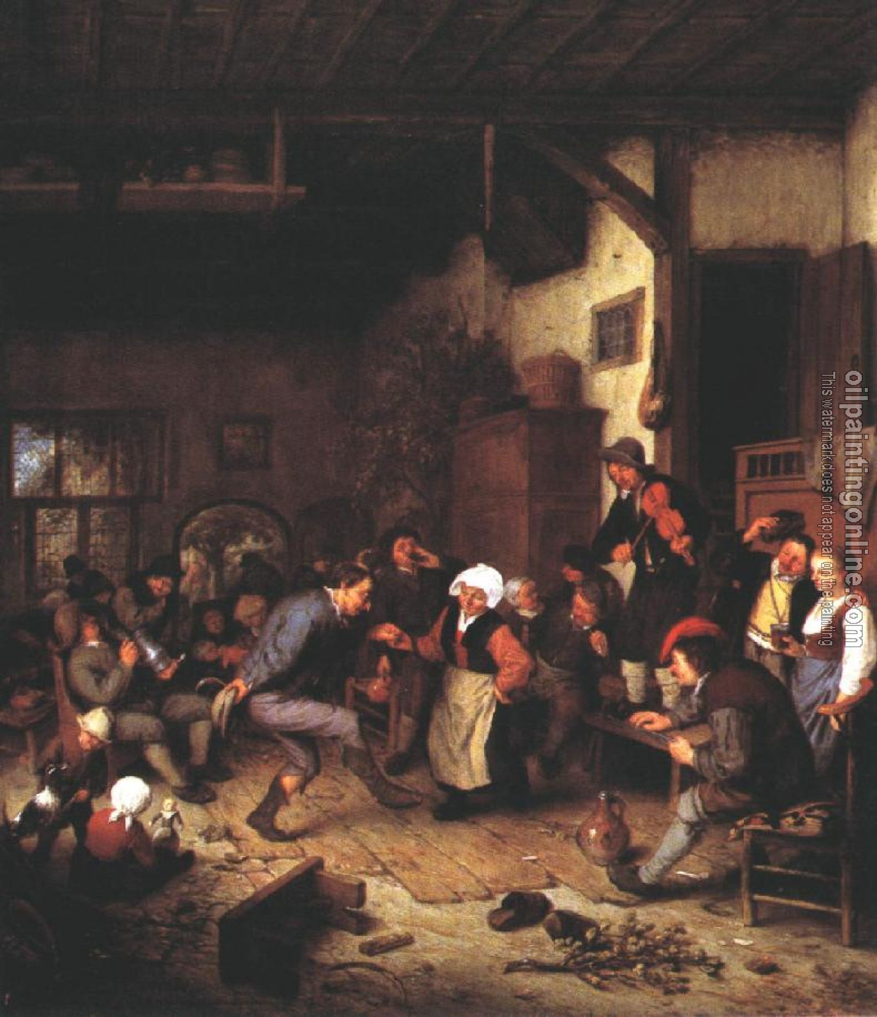 Ostade, Adriaen Jansz van - Merrymakers in an Inn